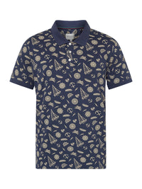 Colton Polo – Navy med sand-mønster